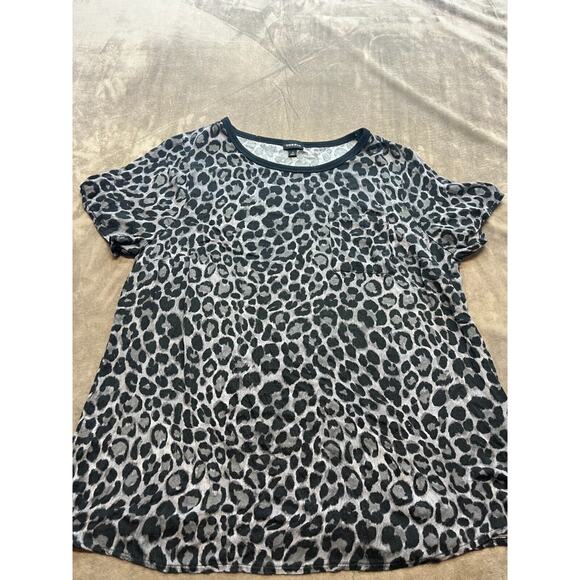 Torrid 1 Relaxed fit leopard print layering summer top career casual - Picture 1 of 6